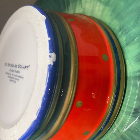 St. Nicholas Square Snowball Buddies Ceramic Christmas Tree Cookie Jar With Lid - Picture 12 of 13